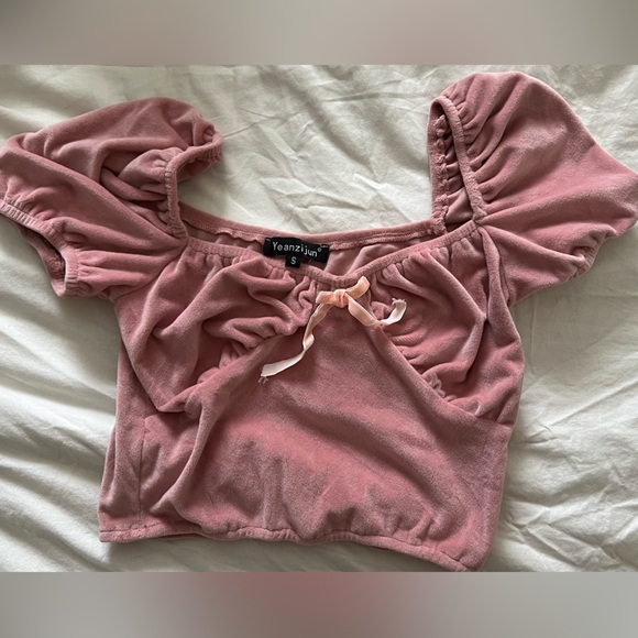 verge girl velvet crop top - Picture 1 of 1